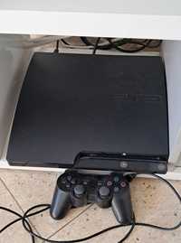 Ps3 slim 120gb 50 jogos, moves e buzz