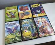 6 szt bajki DVD Bracia Koala, Luluś, Calineczka, Jaś i Małgosia