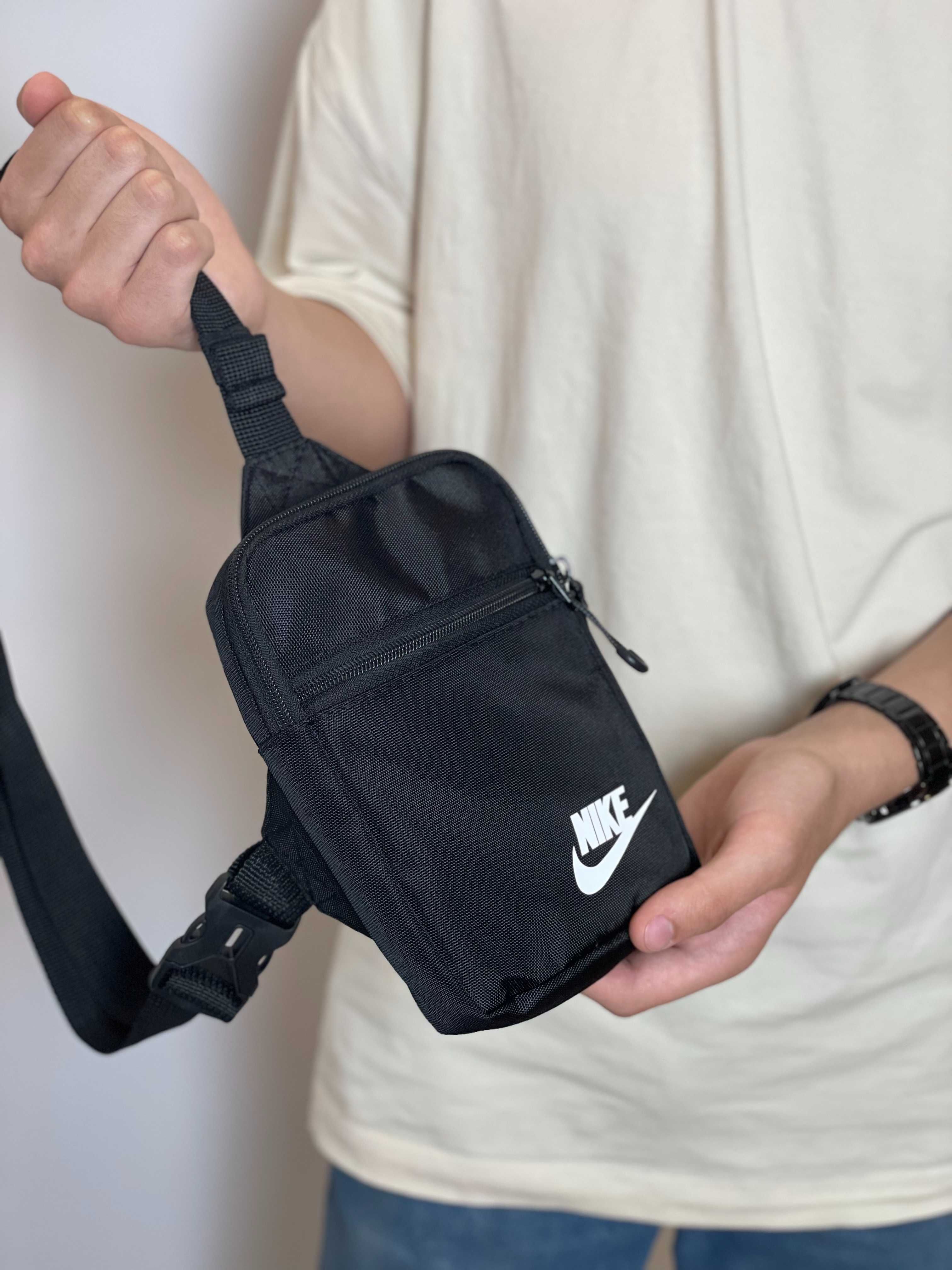 Мужской мессенджер Nike через плечо | Модная тканевая сумка слинг Найк