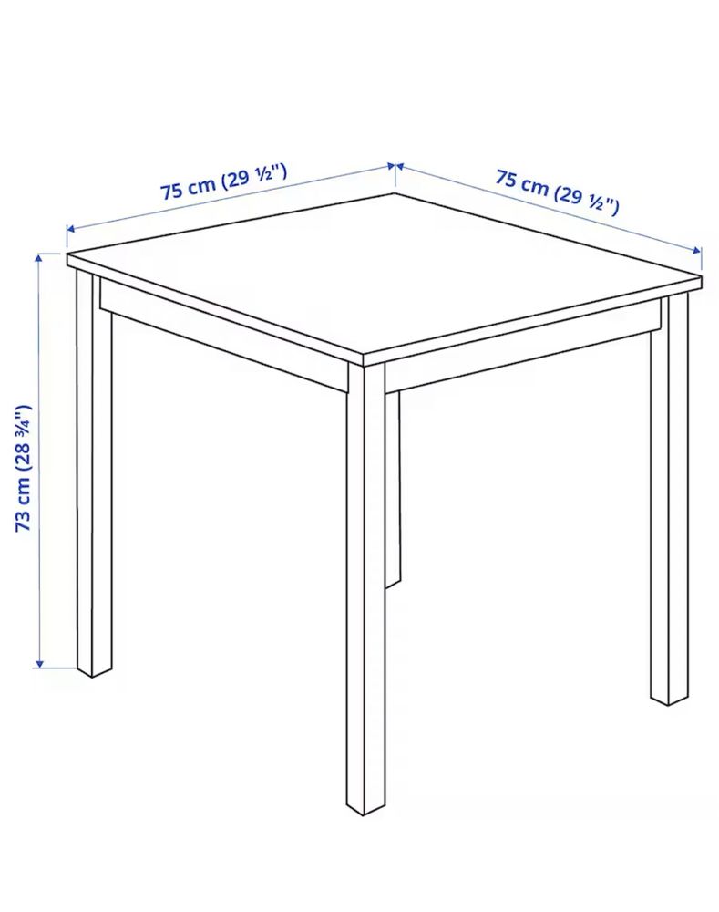 Stół sosna ikea ingo 75x75cm