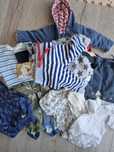 Zestaw ubran chlopiec niemowle 50-56 cm, bluza, kombinezon,rampersy...