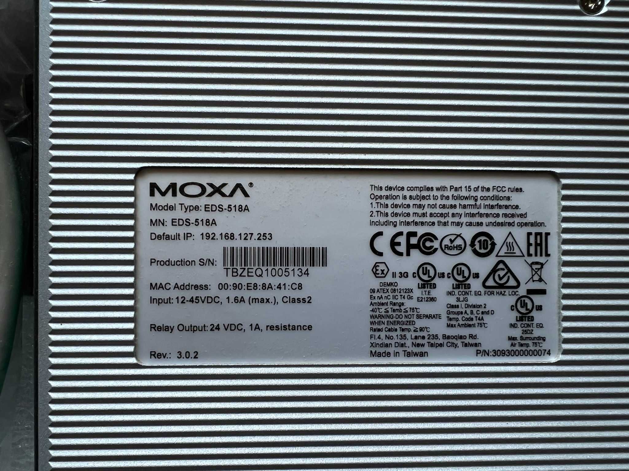 Switch zarządzalny MOXA EDS-518A