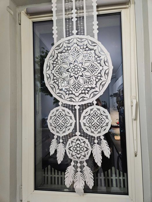 Dwa panele okienne 45 x 130 cm łapacz snów dekoracja okno 2 sztuki