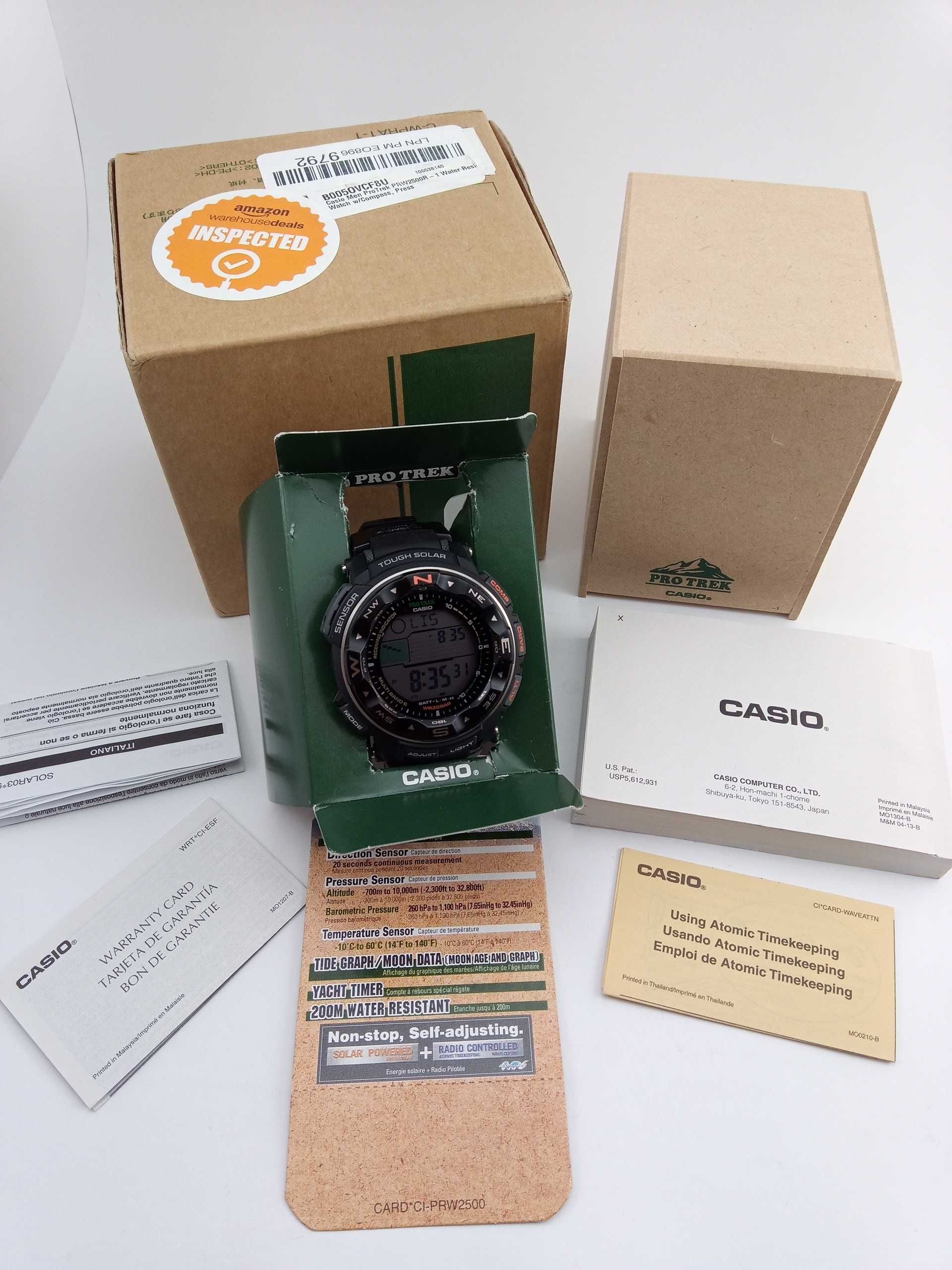 Casio ProTrek PRW2500 3258 Solar радиоконтроль компас барометр будильн
