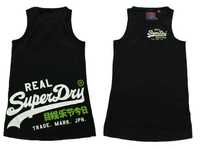 Superdry Vintage long vest LOGO skater koszulka S