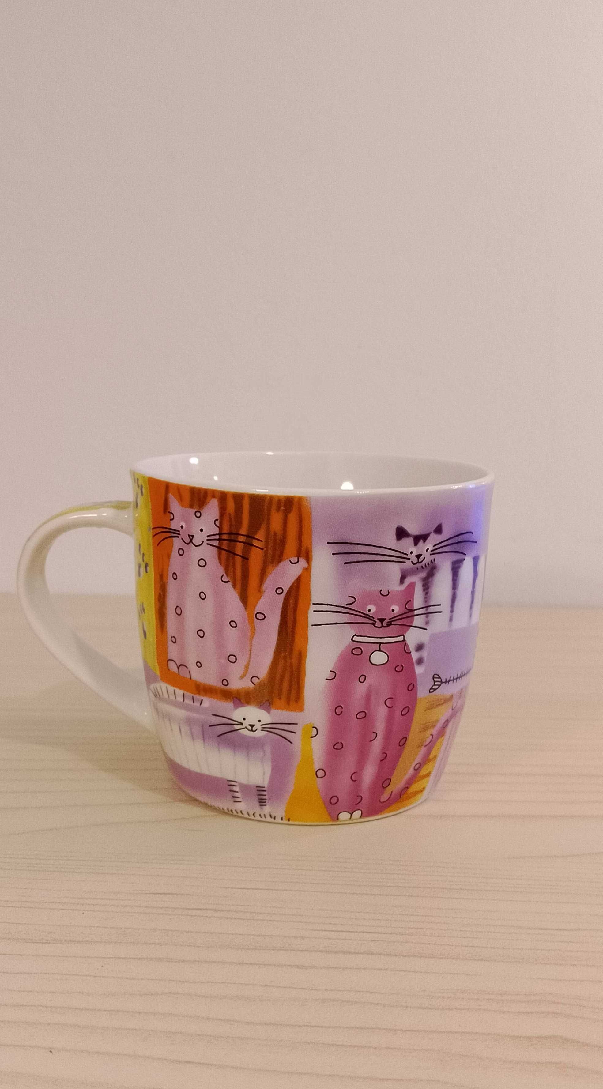 Kubek ceramiczny koty, 300 ml /nowy/.