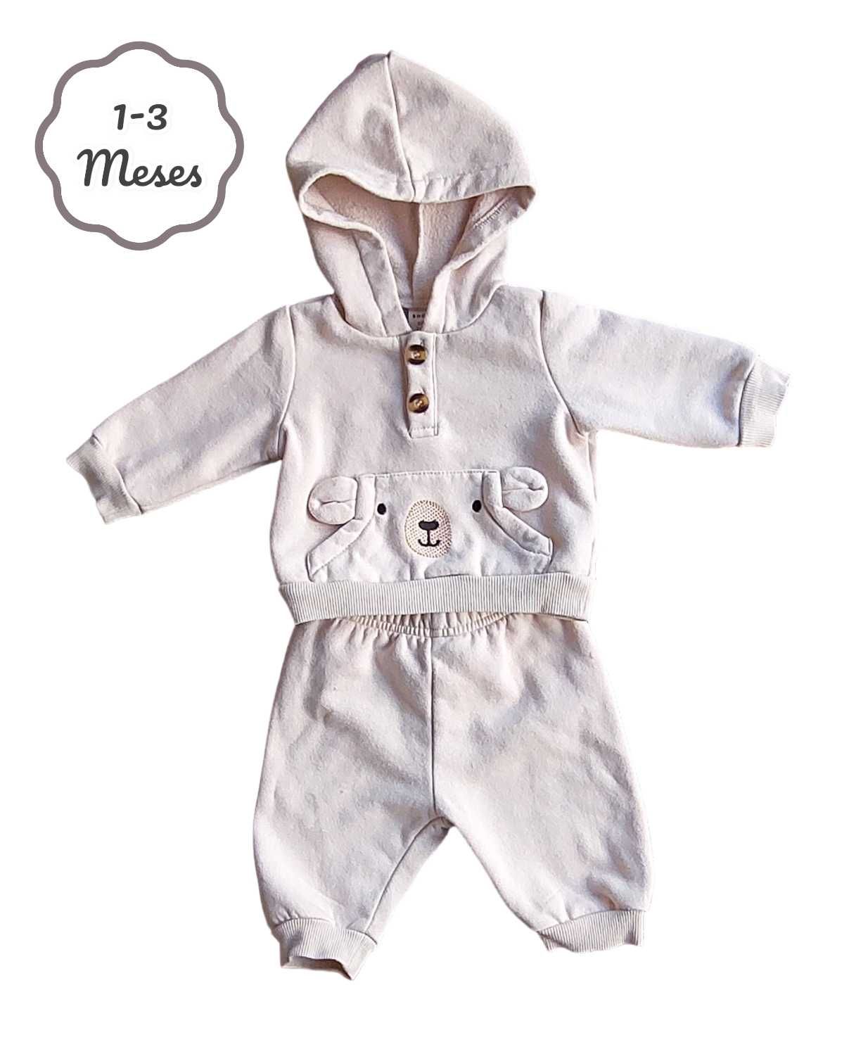 Conjunto Camisola + Calças Bege Shein 1-3 meses