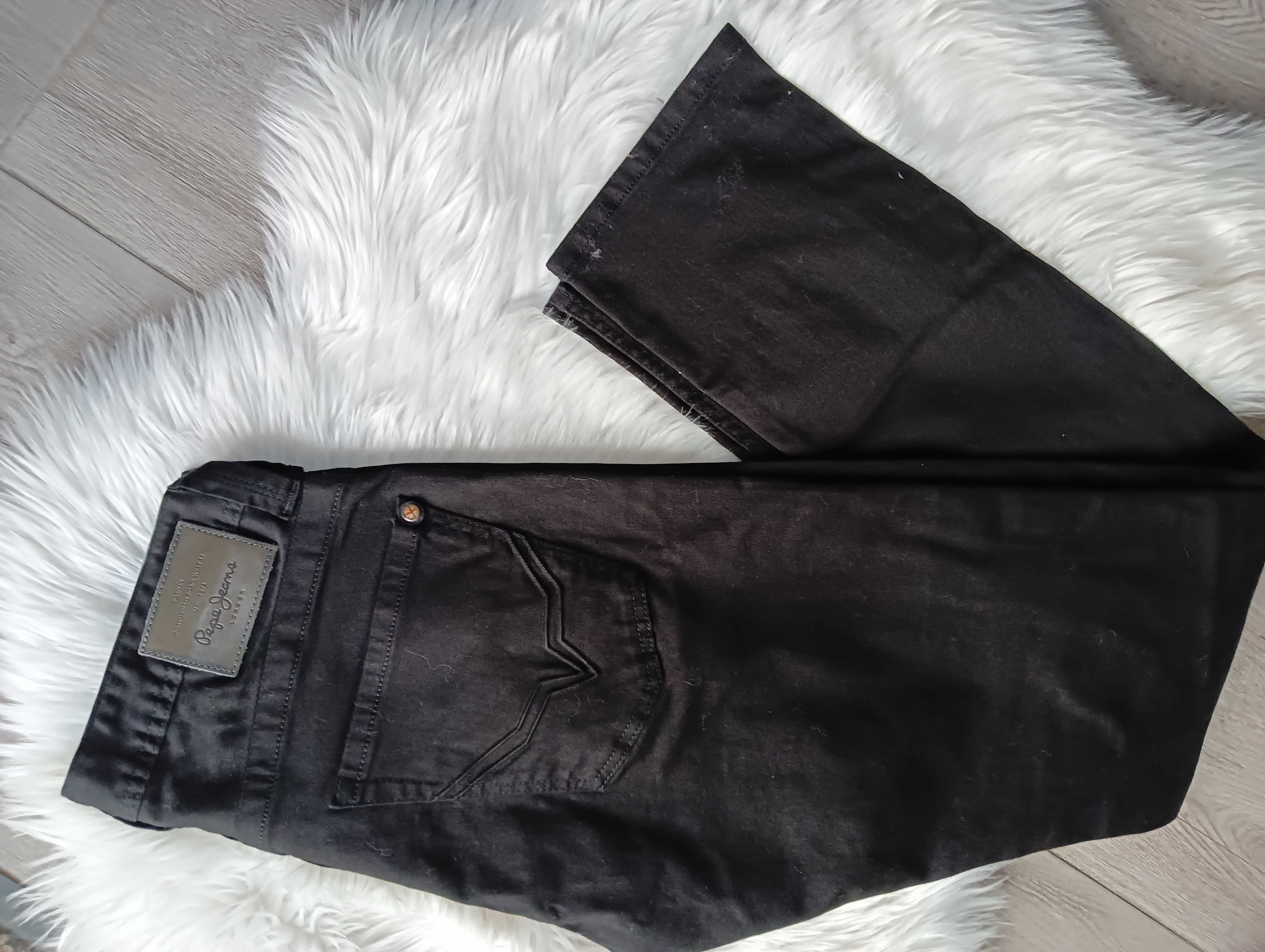 spodnie męskie czarne pepe jeans