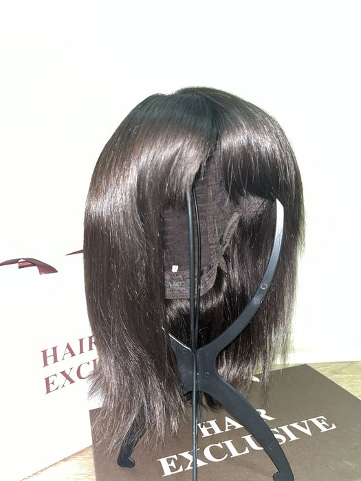 Перука з натурального волосся, колір шоколад