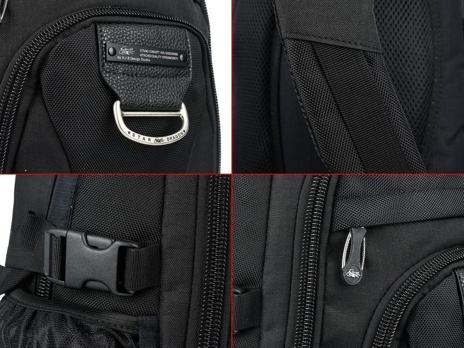 Czarny plecak trekkingowy duży plecak do szkoły plecak górski