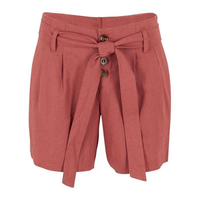 lniane spodenki shorty z ozdobnym wiązaniem 46-48