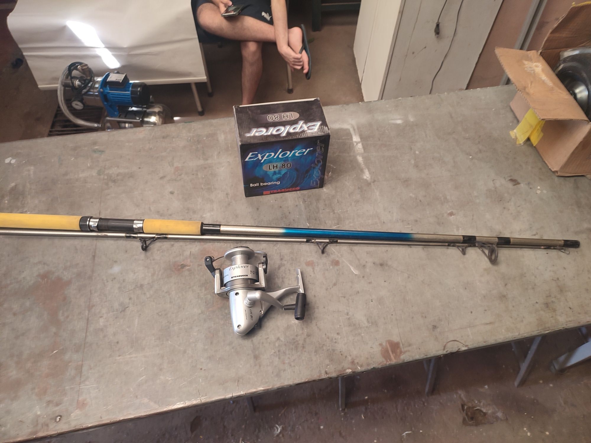 Cana de pesca com carrinho novo