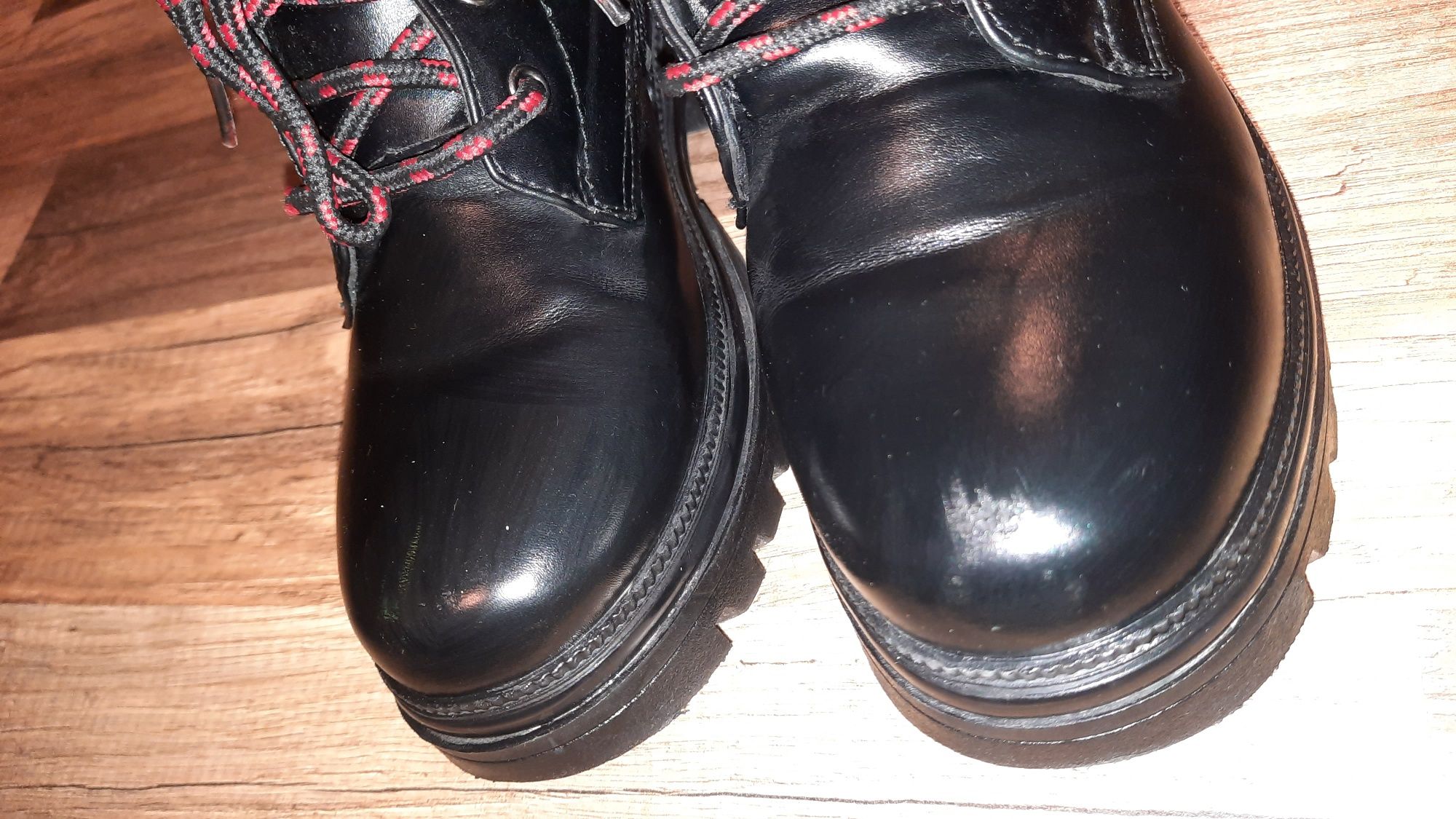 Trapery workery botki czarne 34