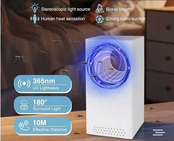 Lampa Owadobójcza UV na Komary USB Kolor Biały