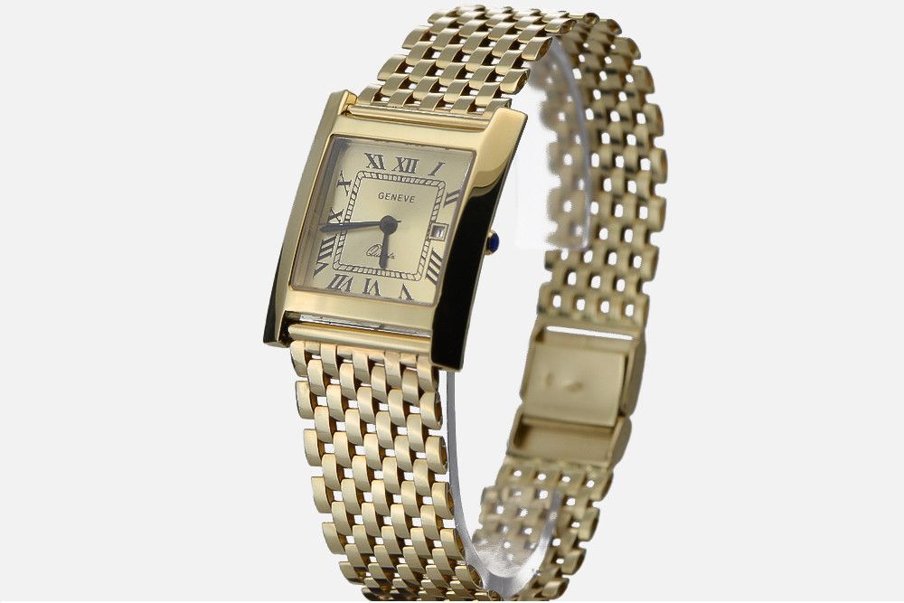 Złoty zegarek 14k 585 z bransoletą męski Geneve mw009y&mbw008y Gdańsk