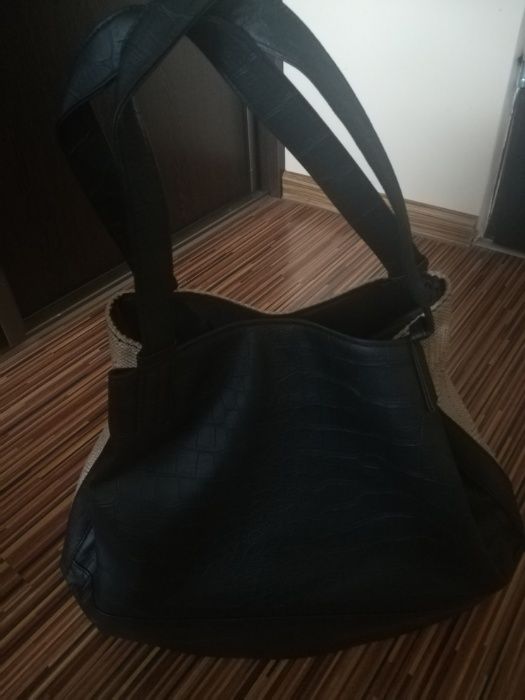 Torebka, eko skóra, faktura krokodyla, dwustronna