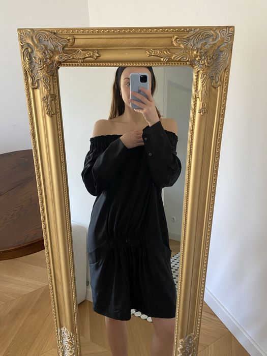 TOD’S czarna sukienka hiszpanka 100% jedwab M 38