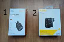 Быстрая зарядка ESSAGER 100W Toocki 33W GAN Display Type-c USB