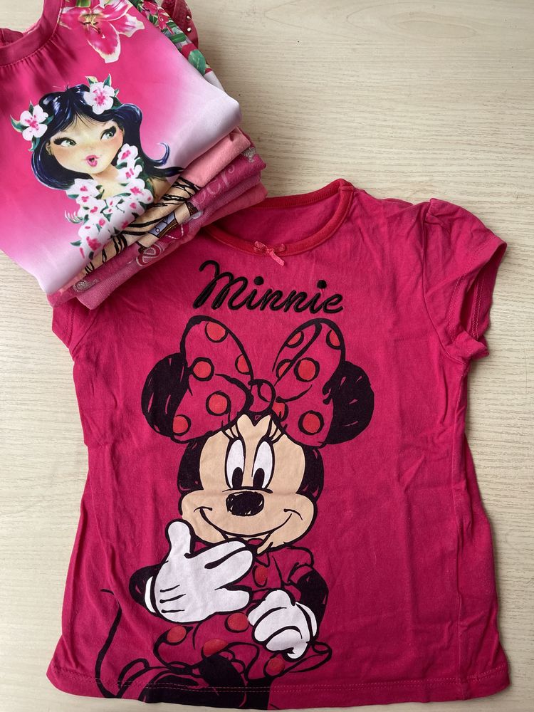 Детская футболка для девочки 3-5г розовая летняя одежда