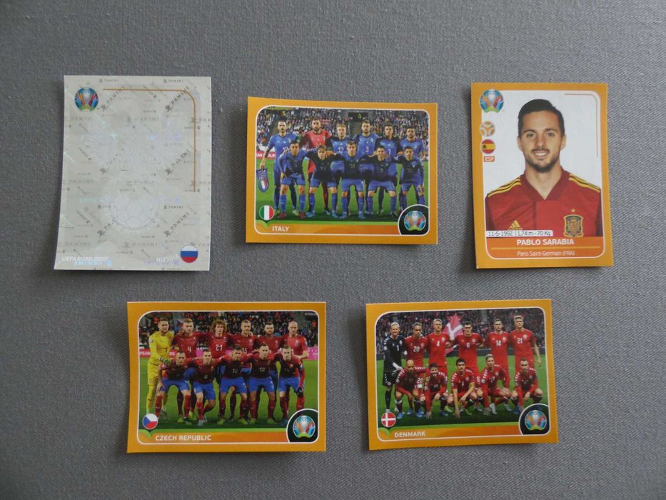 Cromos Panini Europeus 2008, 2012, 2016 e 2020