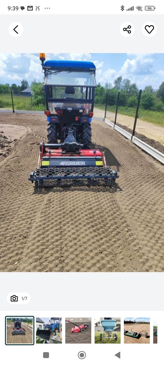 Aerator rurkowy wynajem, posypywarka do piasku / usługi