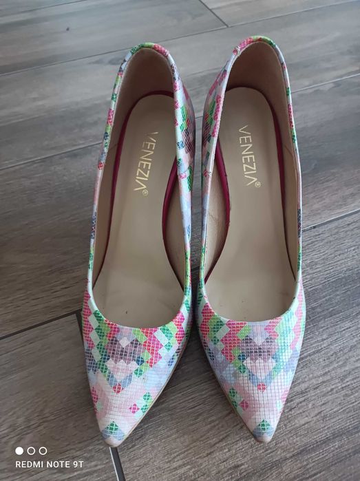 Szpilki, czółenka wielobarwne VENEZIA, rozm. 38