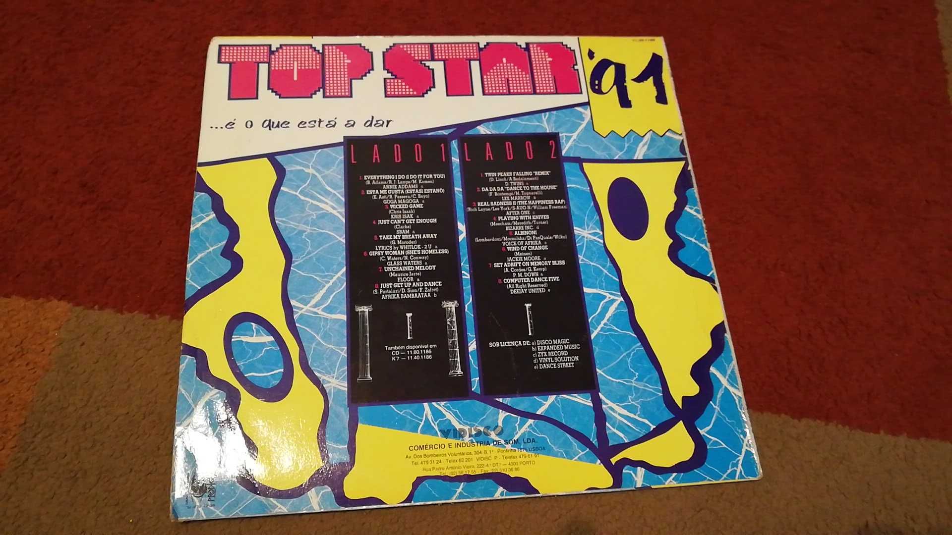 Disco de Vinil - Top Star - Vários Artistas 1991