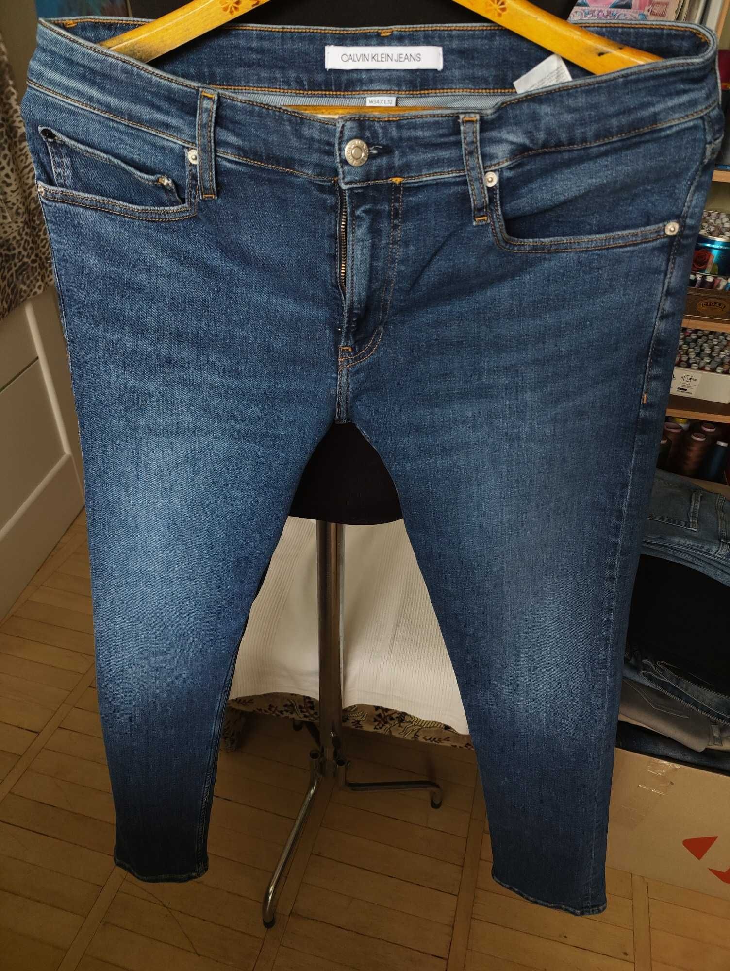 Джинсы Calvin Klein jeans USA w34 stretch navy.