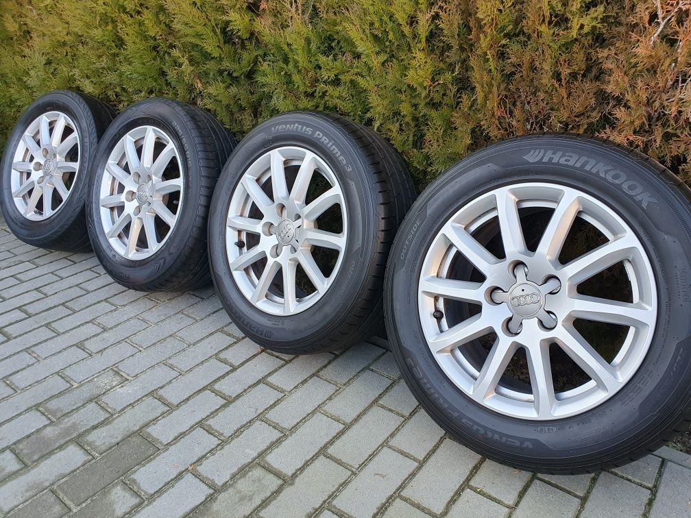Audi felgi aluminiowe5x112 z oponami lato 225/55/16