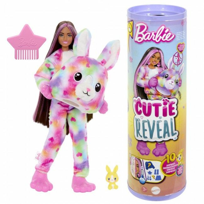 Барби кролик заяц Кукла Barbie "Cutie Reveal" серии "Цветные пушистики