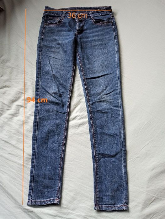 Jeansy damskie z niskim stanem 36/S