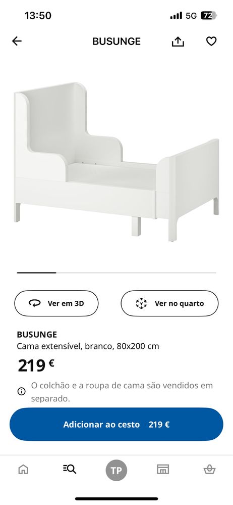 Cama extensivel ikea