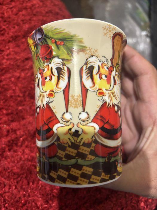 Caneca de cafe cha leite Natal da Anilar