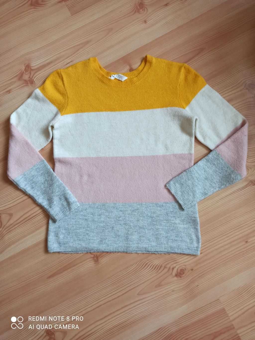 Sweter H&M z domieszką wełny r. 158/164