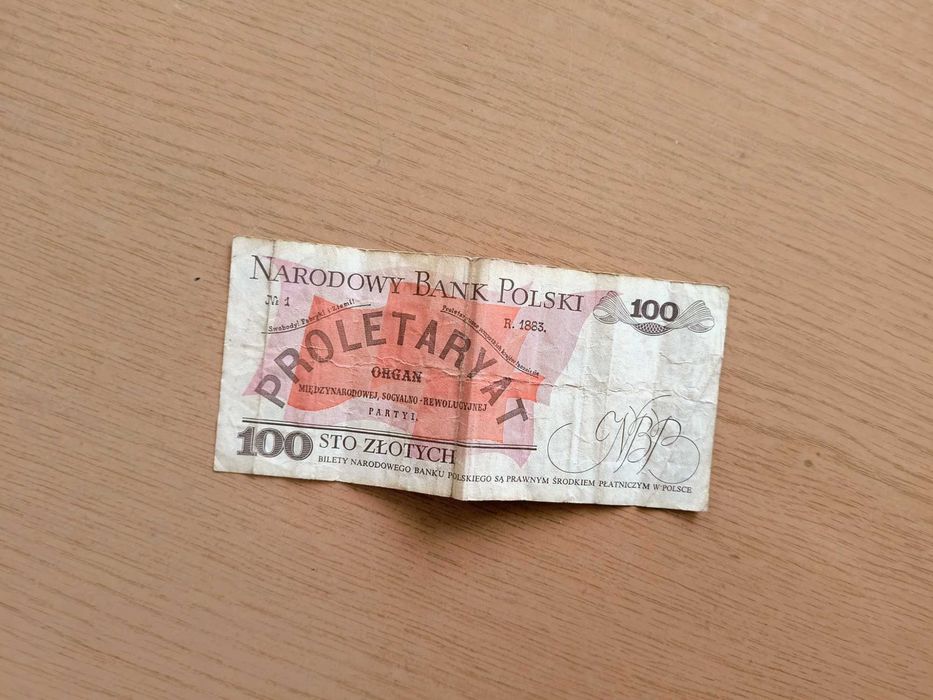 Banknot 100 zł Ludwik Waryński, 1988 r. PRL
