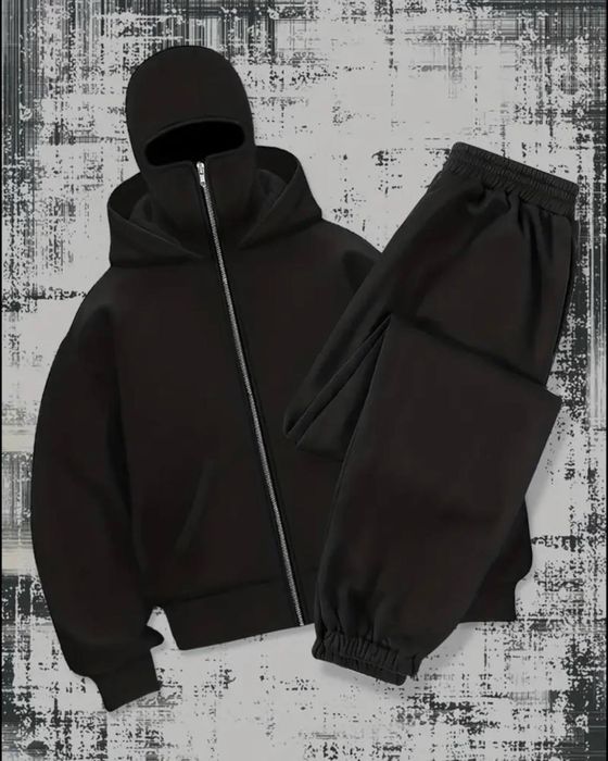 Жіночий костюм Manto/Манто оверсайз на флісі з маскою (худі+штани)