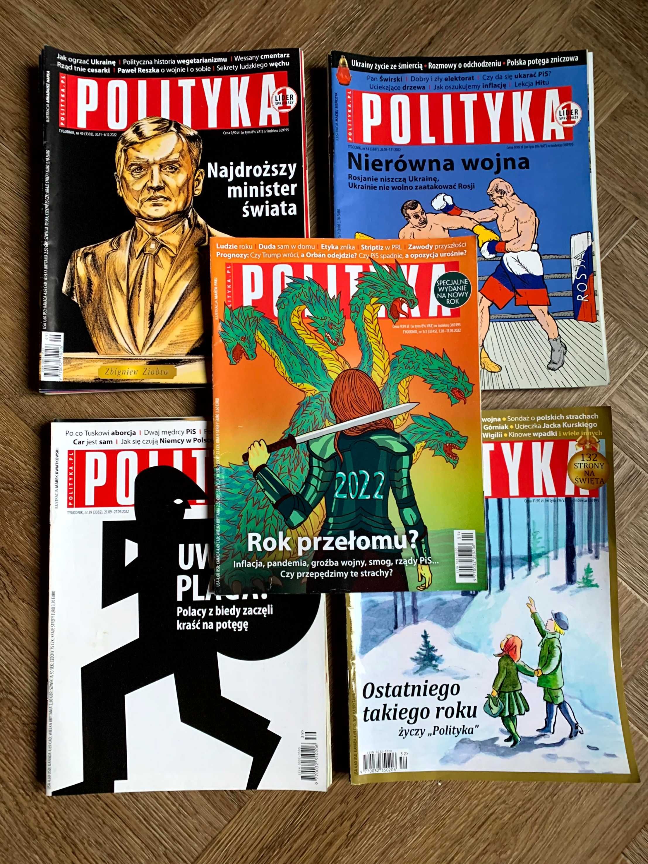 Polityka tygodnik gazeta czasopismo rocznik 2022 17 numerów stan BDB