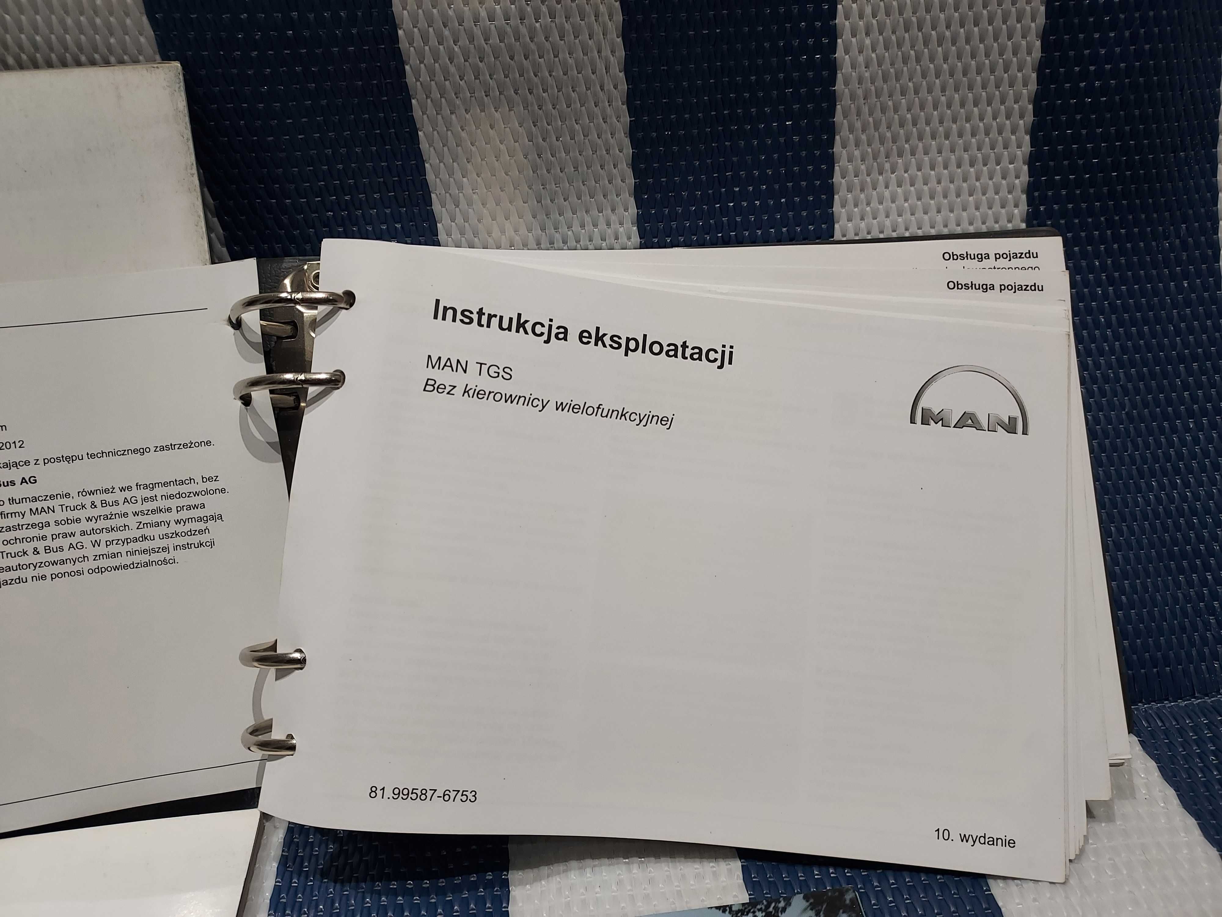 MAN TGS Polska instrukcja obsługi, eksploatacji