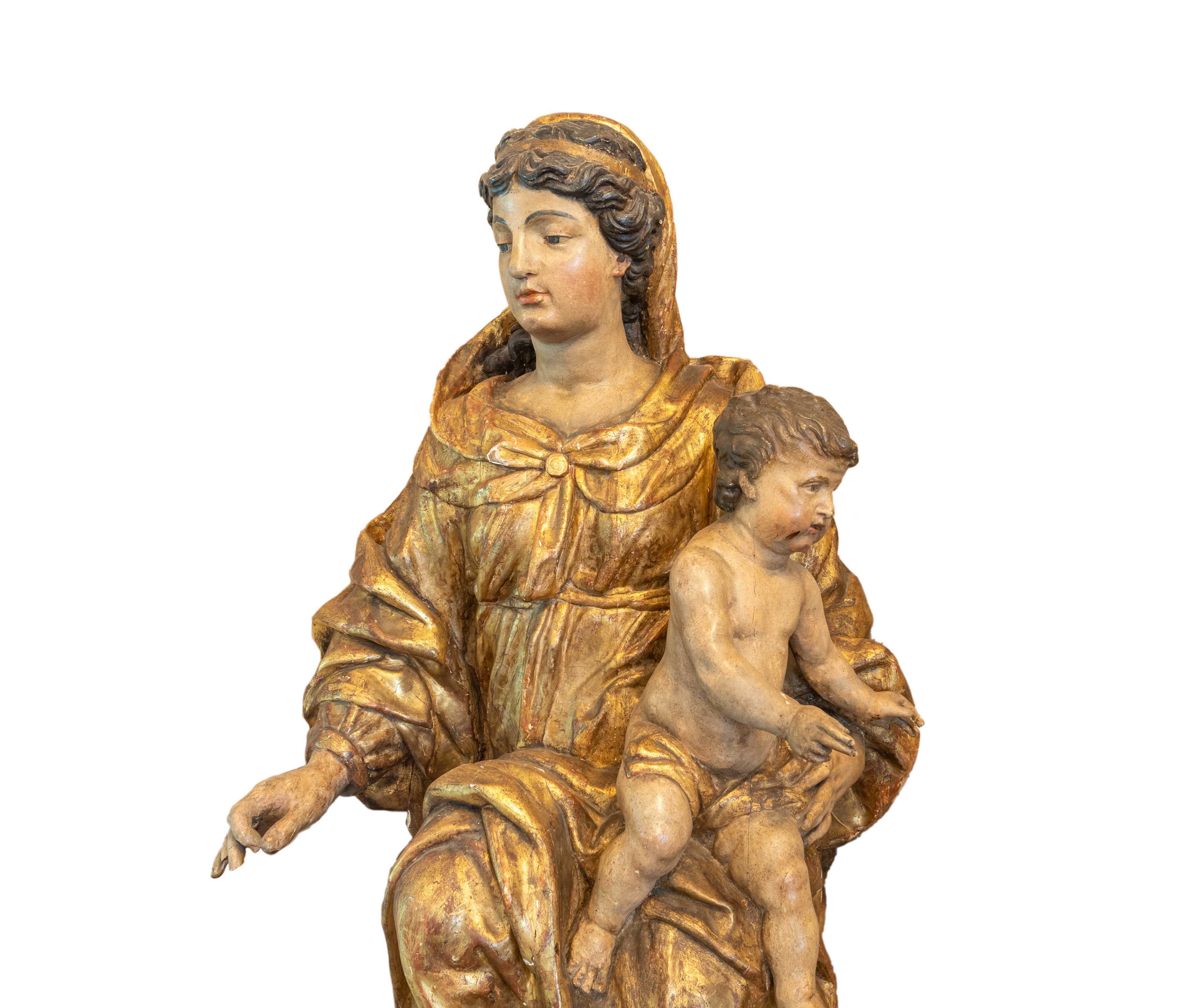 Escultura Nossa Senhora menino Jesus | século XVIII