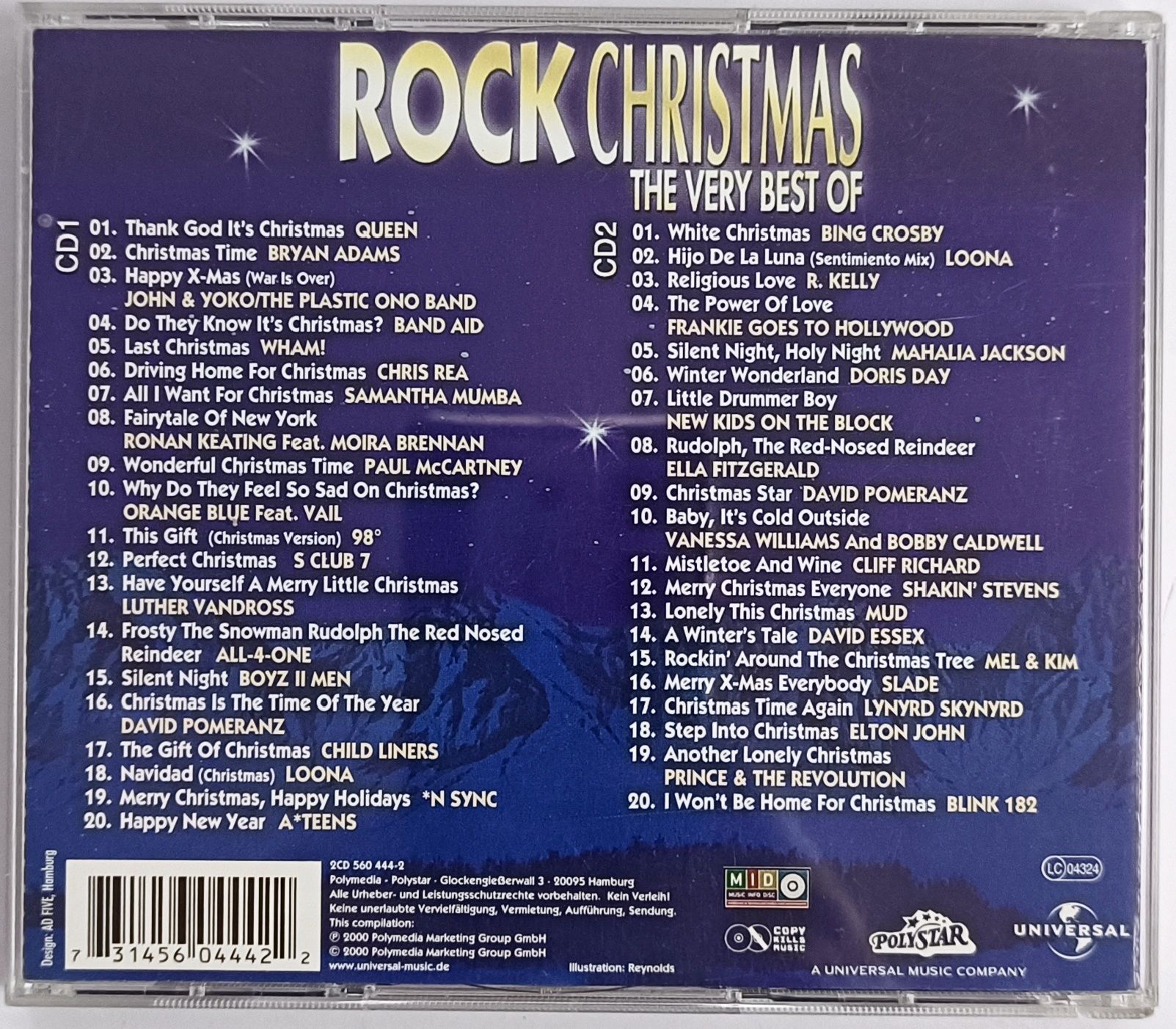 Kolędy Rock Christmas The Very Best Of 2CD 2000r Queen Wham! Chris Rea