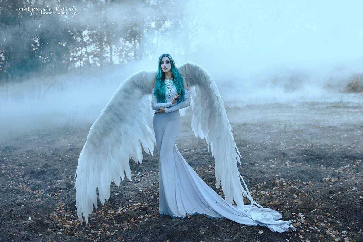 Wielkie białe skrzydła Anioła