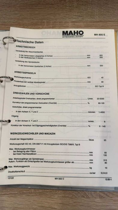 Frezarka CNC MAHO MH800E Philips CNC532