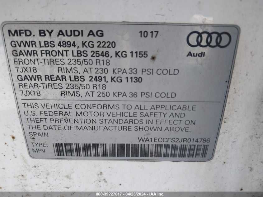 Audi Q3  Premium 2018