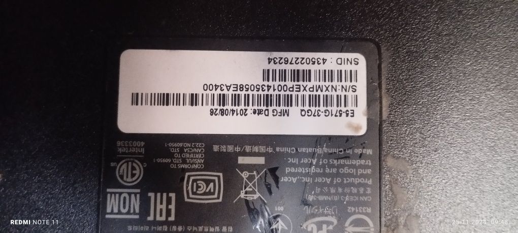 Laptop Acer E5 15,6