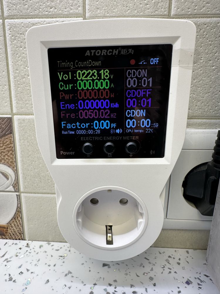 Умная розетка Atorch Wi-Fi/ Bluetooth/Энергометр