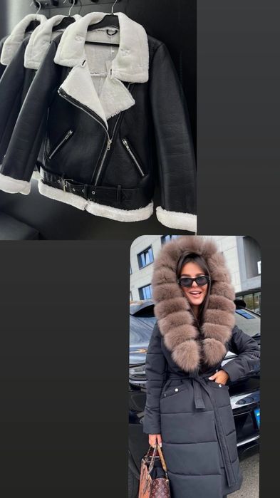 Куртка с мехом песца Дубленка