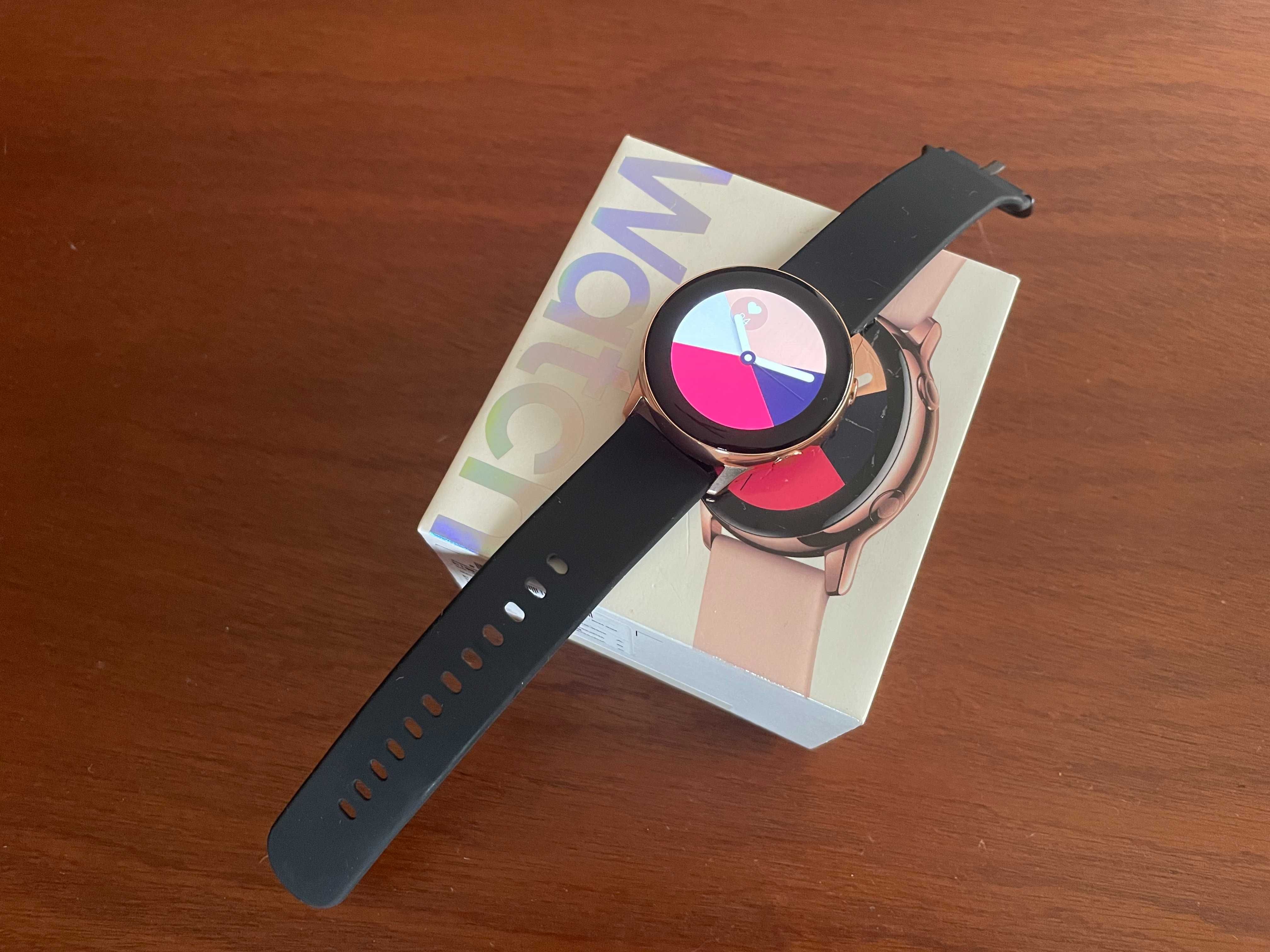 Samsung Galaxy Watch Active 2 Rose Gold c/ bracelete preta extra