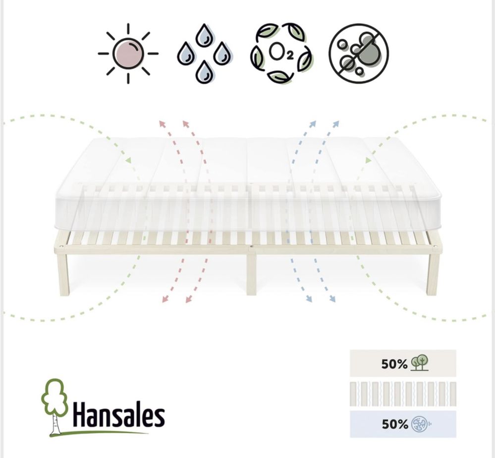 Rama łóżka Hansales 120x200 Lisette lite drewno