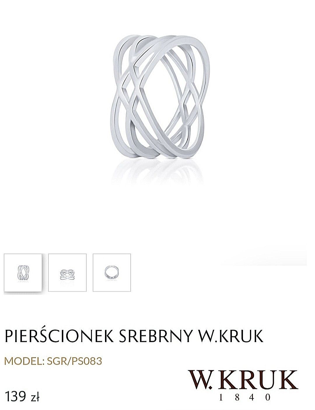 SREBRO 925 W.KRUK kolczyki geometryczne koło rurka pierścionek X