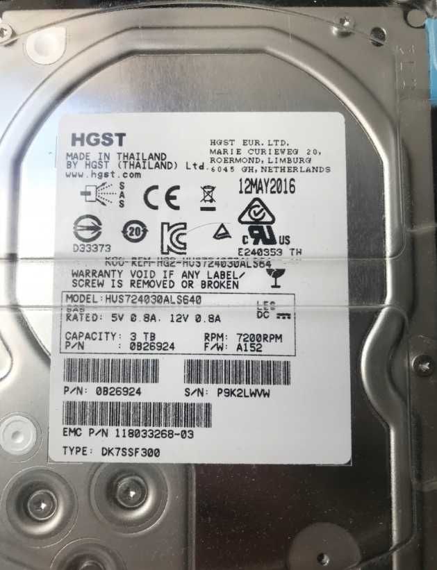 Dysk HGST Ultrastar 7K4000 3TB SAS